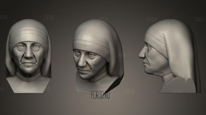 Mother Teresa stl model for CNC